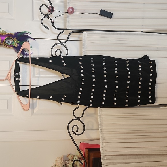 NWT ASOS velour shimmery mini dress - Picture 3 of 4